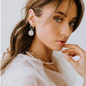 UNTAMED PETALS - Arthur Drop Pearl Earring (Gold) NWT